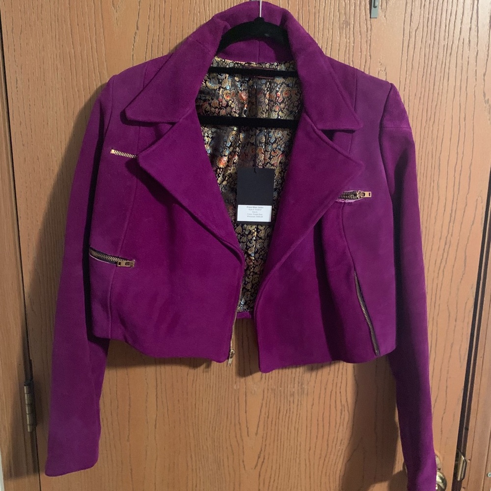 Prince “Purple Rain” Velvet Moto Jacket